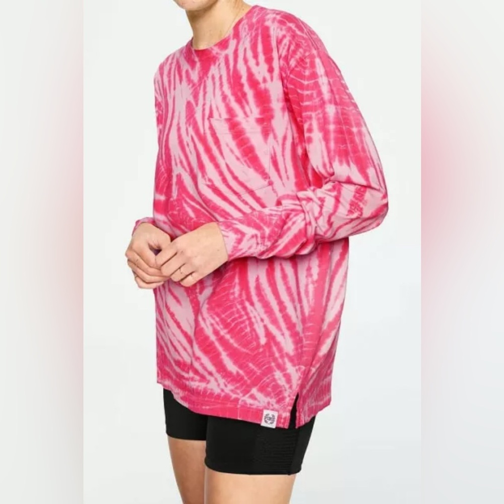 Victoria Secret Pink Tie Dye Long Sleeve Shirt Size XS NWOT
